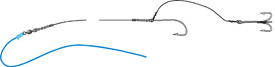 The Stinger Rig is two hooks rigged line astern, intended to catch short-biting fish.